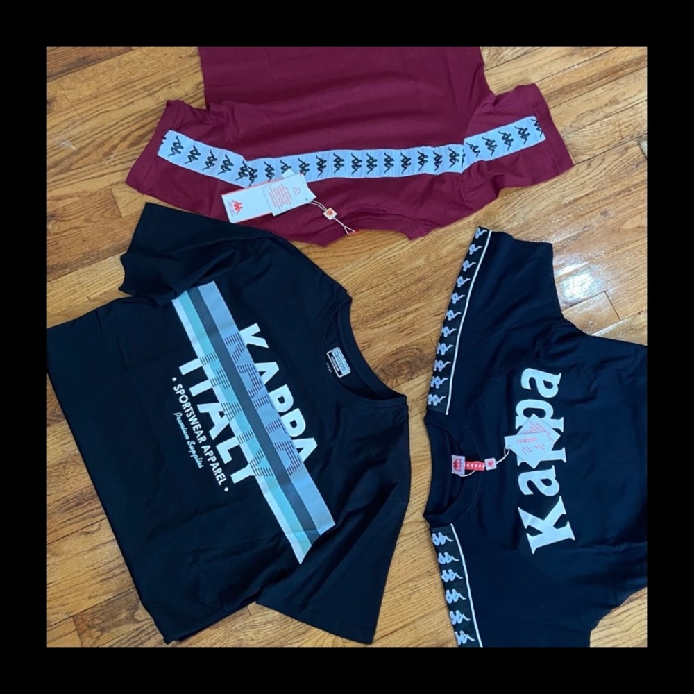 🔥🔥🔥Exclusive 3 Medium Kappa T shirt Brand New Authentic Never worn 75$ 🔥